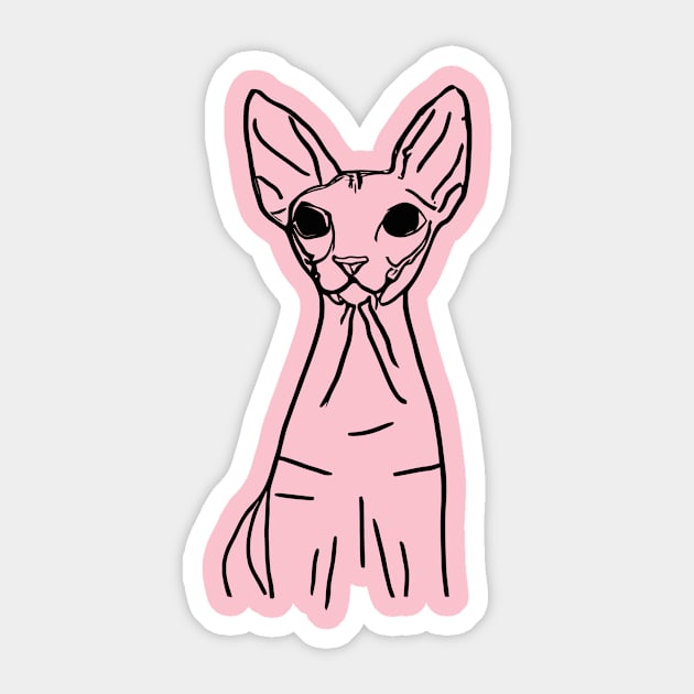 Sphynx cat Sticker by Sobalvarro